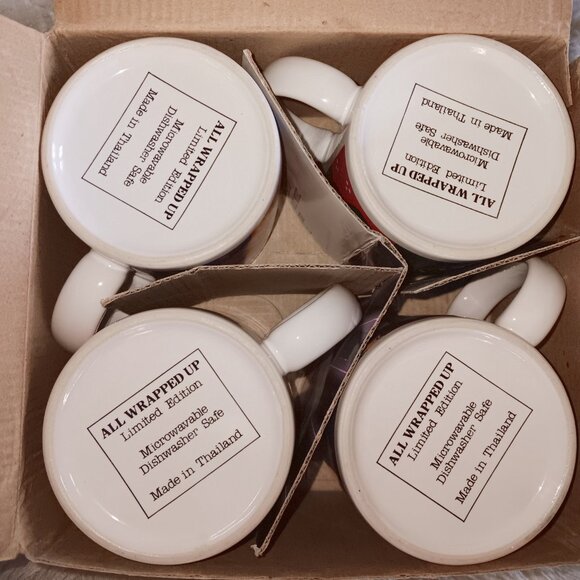 "All Wrapped Up!" Theme Limited Edition Mugs. Never been used! - Picture 4 of 5